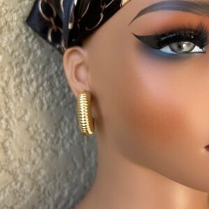 Chunky Gold Hoop Earrings